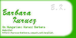 barbara kurucz business card